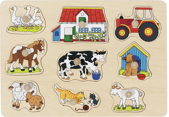 Goki Steckpuzzle Bauernhof I