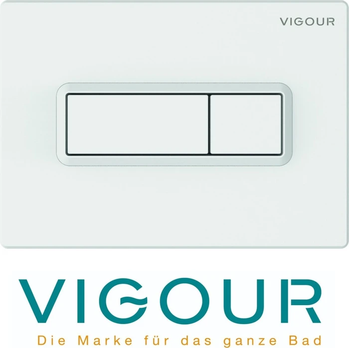 Vigour V1TEES WC Betätigungsplatte für 2-Mengen-Spülung, weiß