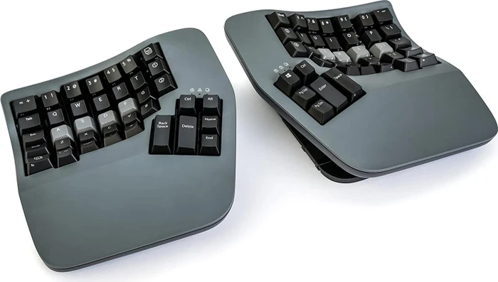 Kinesis Advantage 360 Professional Split Mechanical Keyboard, grau/schwarz, Gateron BROWN, USB/Bluetooth, US