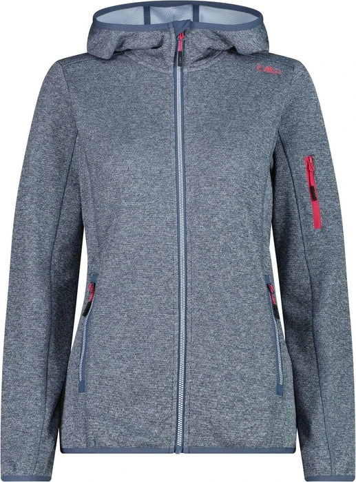 CMP Knit Tech Fleece Mesh Hoody Jacke space/sky blue (Damen)