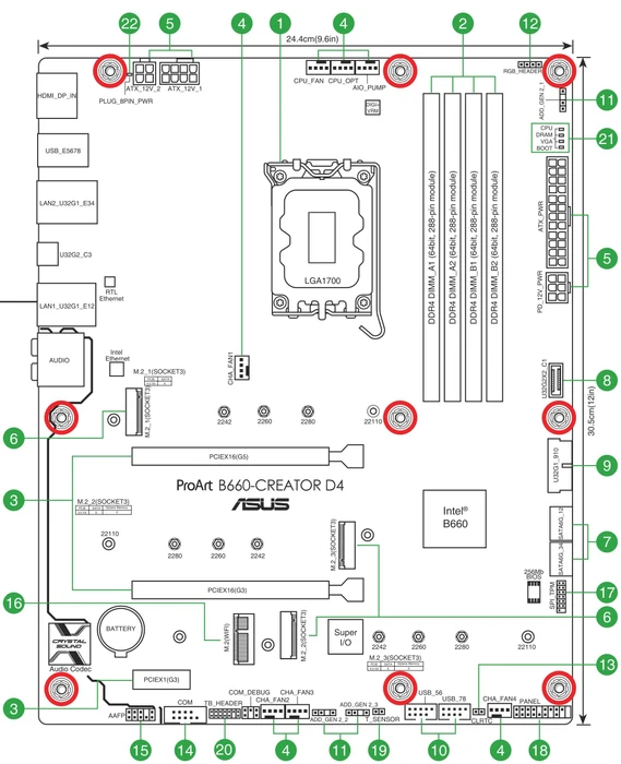 ASUS ProArt B660-Creator D4 (Intel 1700)