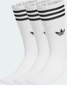 adidas 3-Streifen High Crew Socken weiß, 3 Paare