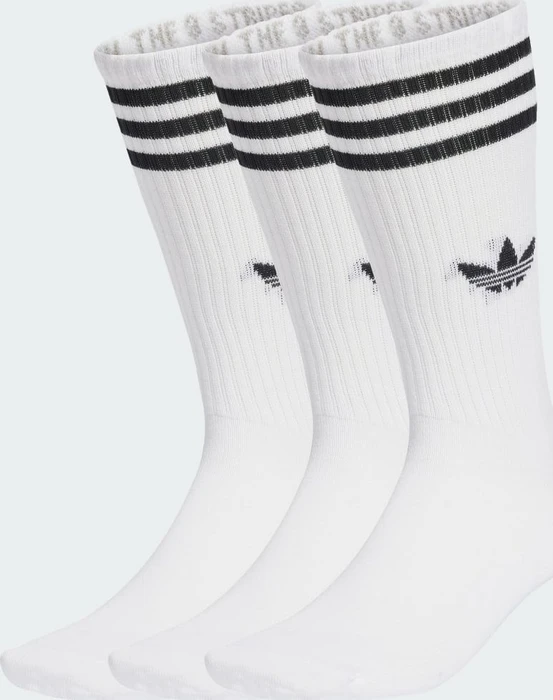 adidas 3-Streifen High Crew Socken weiß, 3 Paare
