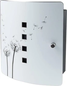 Burg-Wächter 6204/10 Ni Schlüsselkasten Pusteblume Motiv, edelstahl