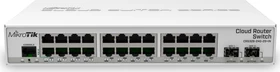 MikroTik Cloud Router Switch CRS326 Dual Boot Desktop Gigabit Managed Switch, 24x RJ-45, 2x SFP+, PoE PD (CRS326-24G-2S+IN)