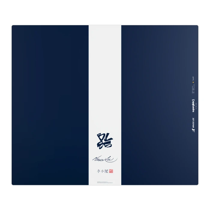 Pulsar Gaming Gears Superglide Glass Mousepad V3 XL, 490x420mm, Bruce Lee 85th Edition - Navy, blau/weiß