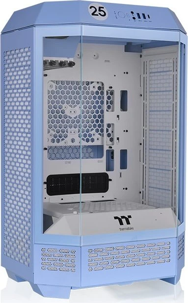 Thermaltake The Tower 300 Hydrangea Blue, blau, Glasfenster