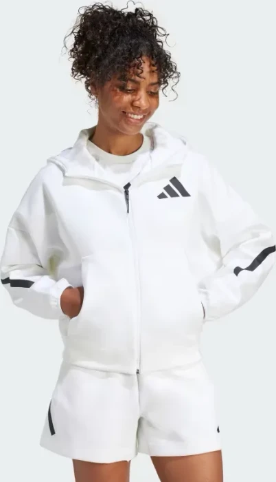 adidas Z.N.E. Zip Hoodie weiß (Damen)