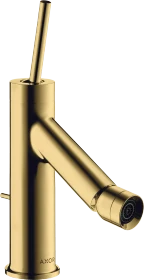 Hansgrohe Axor Starck Einhebel-Bidetmischer mit Pingriff und Zugstangen-Ablaufgarnitur polished gold optic