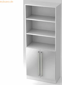 Hammerbacher Schrank 5OH V7700, Chromgriff, weiß/silber, Aufbewahrungskombination