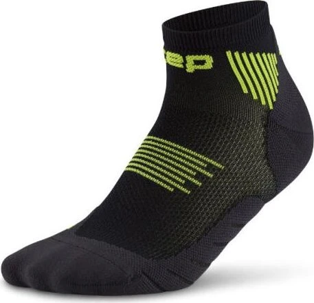 CEP Core Run Low Laufsocken black/lime (Herren)