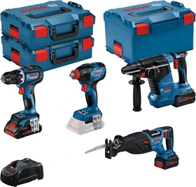 Bosch Professional Akku-Maschinenset inkl. L-Boxx + 3 Akkus 4.0/5.5Ah
