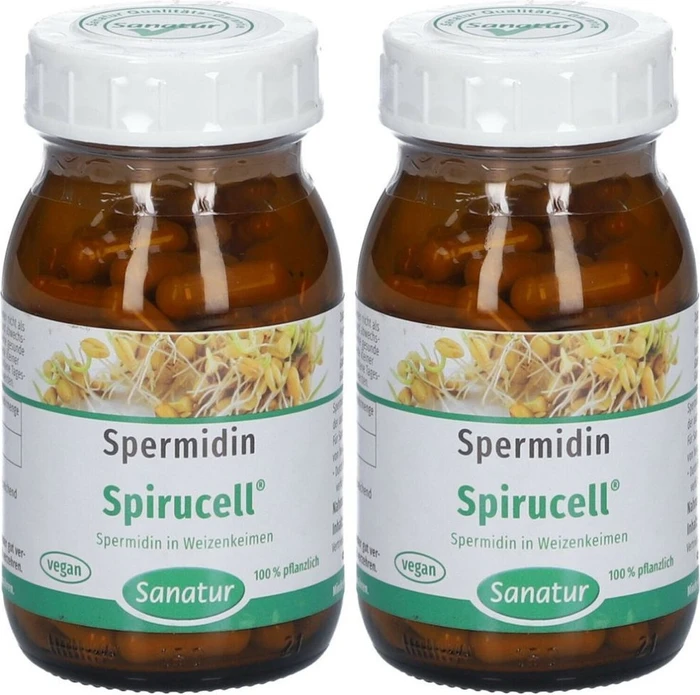 Sanatur Spermidin Spirucell Kapseln, 180 Stück (2x 90 Stück)