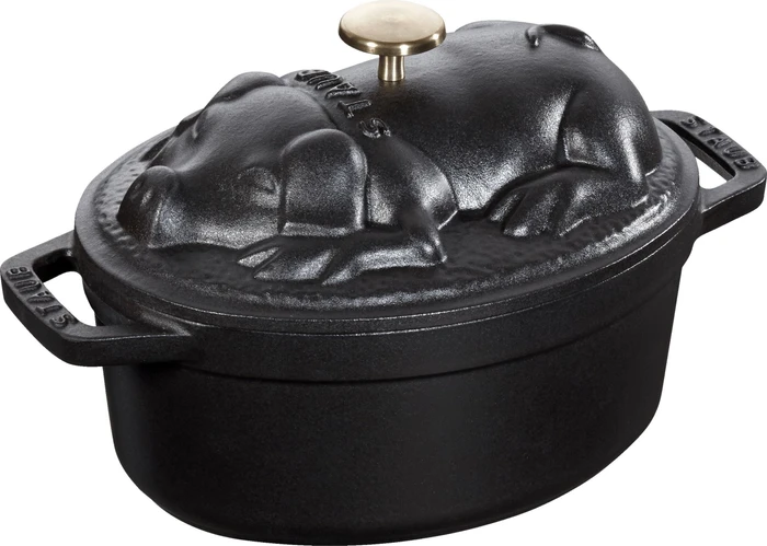 Zwilling Staub Cocotte Schwein Kochtopf 29cm 1l schwarz