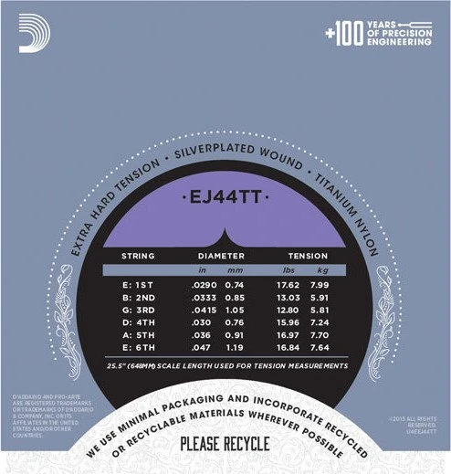 D'Addario Pro-Arté Dynacore, Titanium Trebles, Extra-Hard Tension