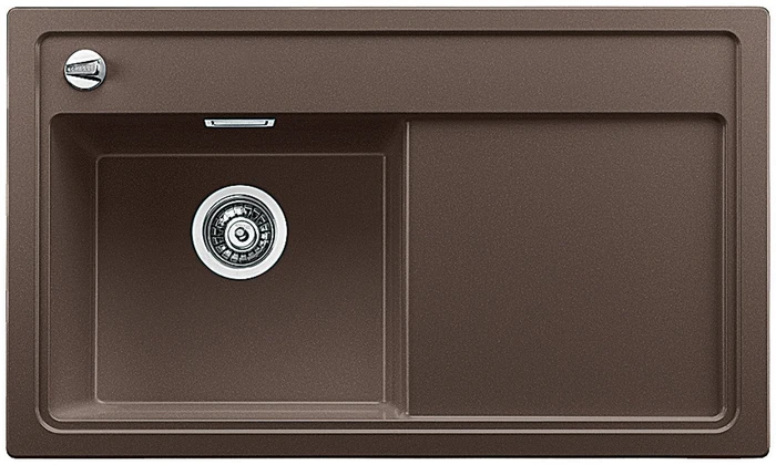 Blanco Zenar 45 S Becken links mit Ablauffernbedienung cafe inkl. Holzschneidebrett