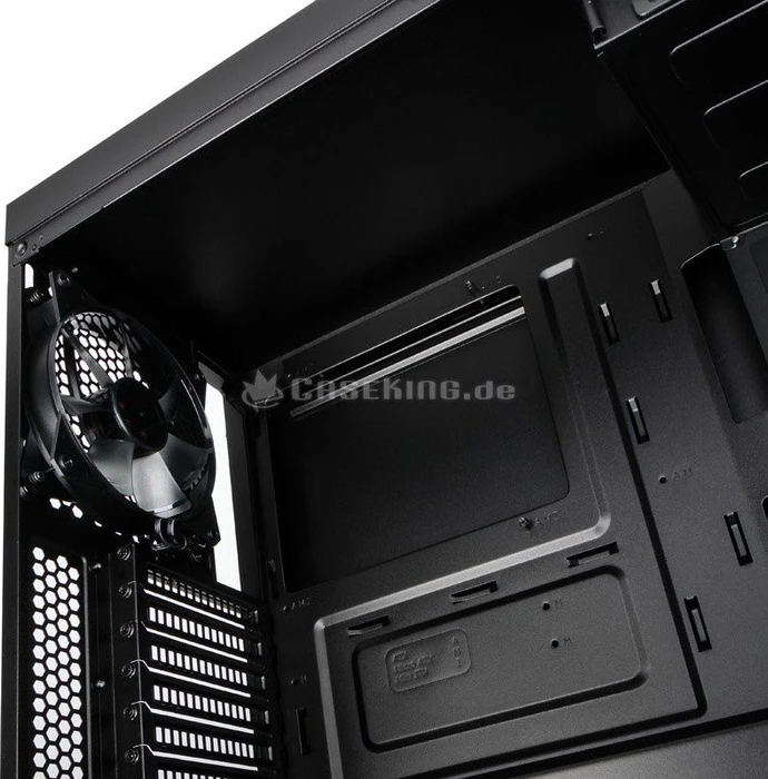 Cooler Master MasterBox MB600L schwarz/rot, Acrylfenster, mit 5.25" Schacht