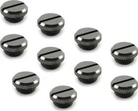 XSPC Verschlussstopfen G1/4" V2 Black Chrome, schwarz verchromt, 10er-Pack