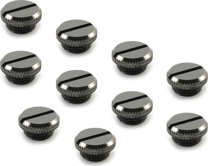 XSPC Verschlussstopfen G1/4" V2 Black Chrome, schwarz verchromt, 10er-Pack