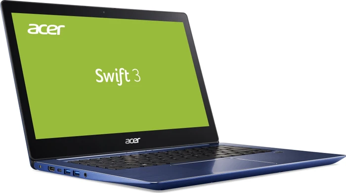 Acer Swift 3 SF314-52-32GS, blau, Core i3-7100U, 4GB RAM, 256GB SSD, DE