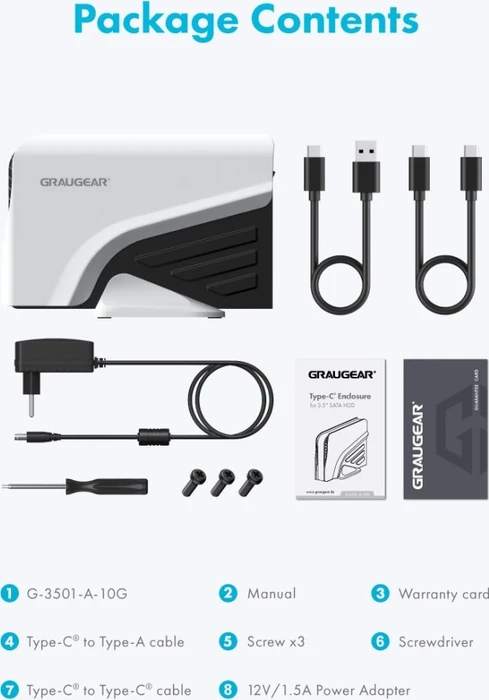Graugear Gaming Festplatte, 4TB, USB-C 3.1