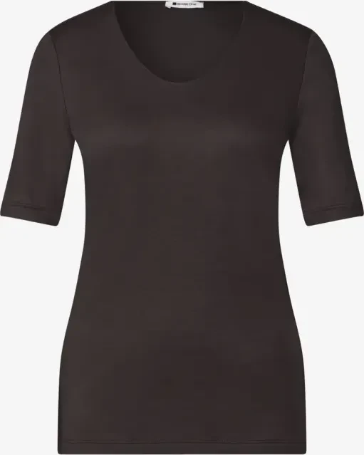 Street One Basic Palmira T-Shirt kurzarm black coffee (Damen)