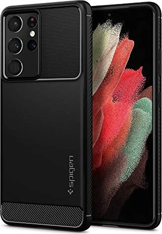 Spigen Rugged Armor für Samsung Galaxy S21 Ultra schwarz