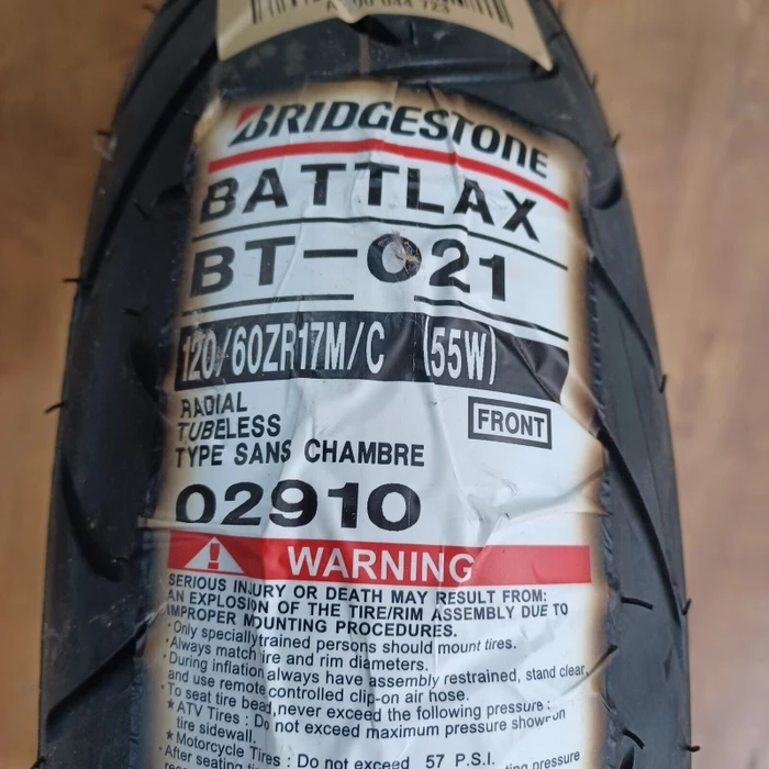 Bridgestone Battlax BT 021 120/60 R17 55W TL