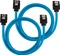 Corsair Premium Sleeved SATA 6Gb/s Kabel blau 0.6m Vorschaubild