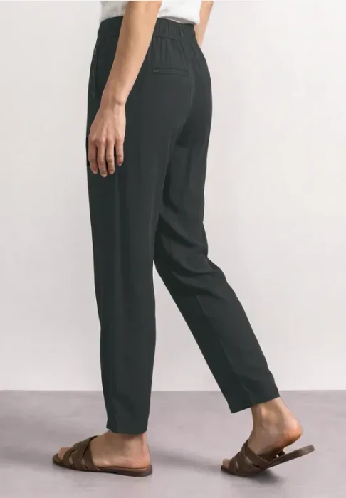 Street One High Waist Wide Leg Hose deep bound green (Damen)