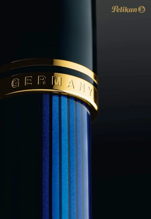 Pelikan Souverän M400 schwarz/blau, rechte Hand, mittel, Geschenkbox