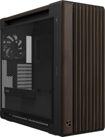 ASUS ProArt PA602 Wood Edition Modern Black, schwarz/braun, Tempered Glass Panel, Glasfenster