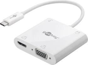 Wentronic Goobay Multiport-Adapter HDMI, VGA, PD, USB-C 3.0 [Stecker] (52418)