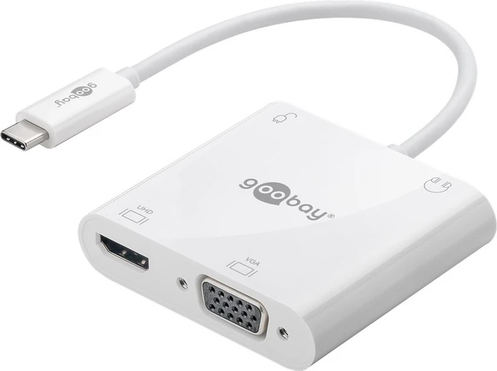 Wentronic Goobay Multiport-Adapter HDMI, VGA, PD, USB-C 3.0 [Stecker]