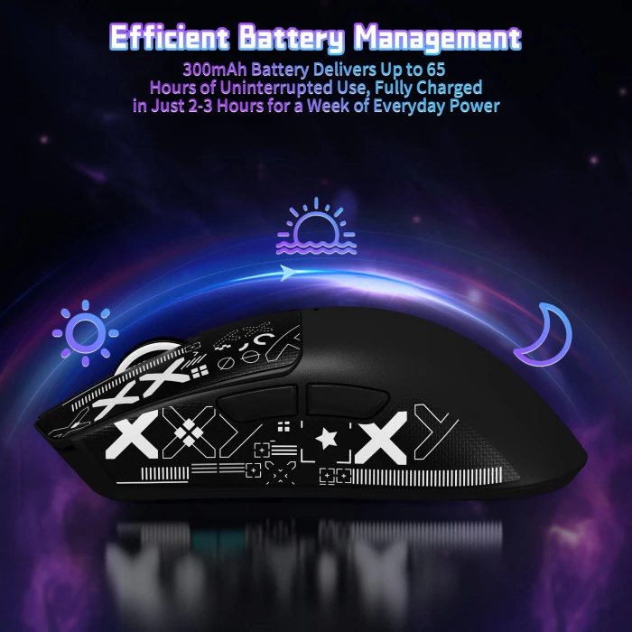 Attack Shark X11SE Wireless Gaming Mouse schwarz, inkl. Grip Tape, USB/Bluetooth