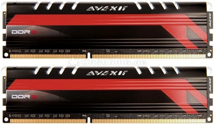 Avexir Core Series MPower Edition LED rot UDIMM 8GB Kit, DDR3-1600, CL9-9-9-24