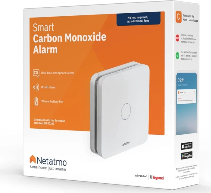 Netatmo Smarter Kohlenmonoxidmelder, Funk-Gasmelder