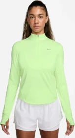 Nike Swift Dri-FIT UV 1/4-Zip Laufshirt langarm barely volt/heather (Damen)