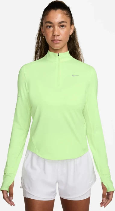 Nike Swift Dri-FIT UV 1/4-Zip Laufshirt langarm barely volt/heather (Damen)