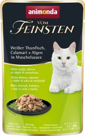 animonda Vom Feinsten Adult Weisser Thunfisch, Calamari und Algen in Muschelsauce, 50g