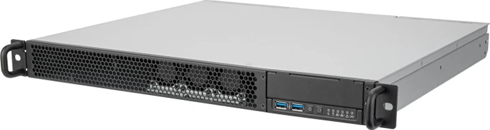 SilverStone RM100, Rackmount Storage, schwarz/grau, 1HE, Flex-ATX