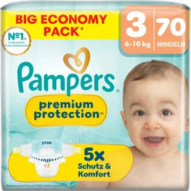 Pampers Premium Protection Gr.3 Einwegwindel, 6-10kg, 70 Stück