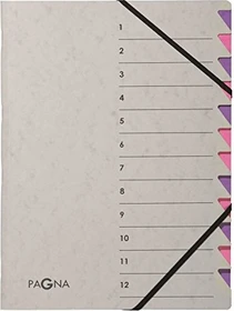 Pagna Easy Grey Ordnungsmappe, 12 Fächer, A4, grau/violett