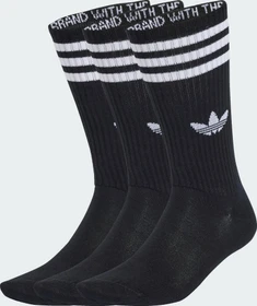 adidas 3-Streifen High Crew Socken schwarz, 3 Paare