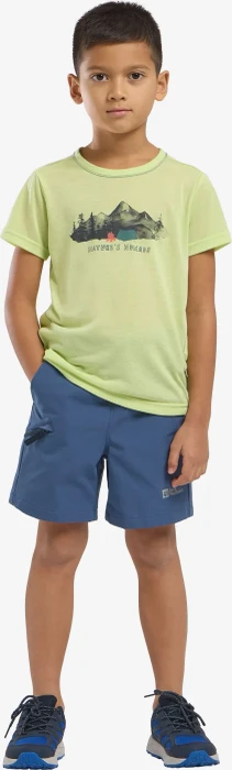 Jack Wolfskin Hiking Graphic Funktionsshirt kurzarm cool matcha (Junior)