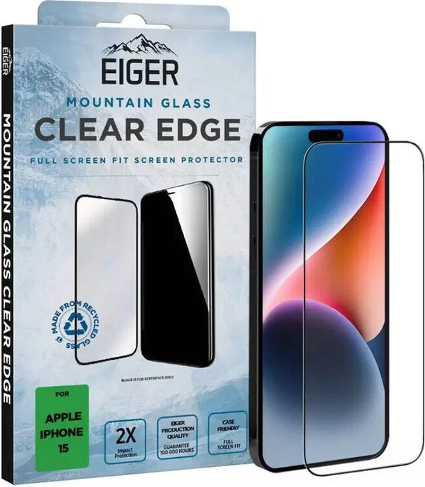 Eiger Mountain Glass Clear Edge für Apple iPhone 15/14 Pro