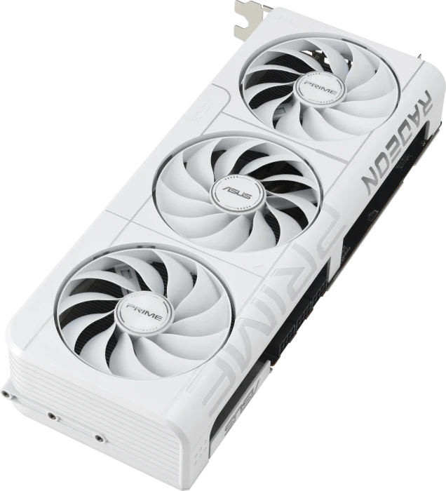 ASUS Prime Radeon RX 9070 XT White OC Edition, PRIME-RX9070XT-O16G-WHITE, 16GB GDDR6, HDMI, 3x DP