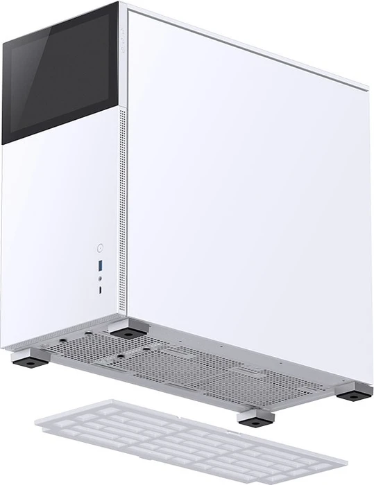 Jonsbo D41 Screen White, weiß, Glasfenster