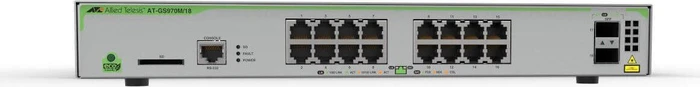 Allied Telesis CentreCOM GS970M Desktop Gigabit Managed Switch, 16x RJ-45, 2x SFP