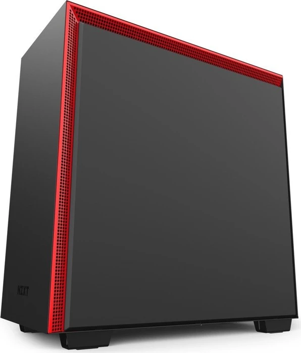 NZXT H710, schwarz/rot, Glasfenster